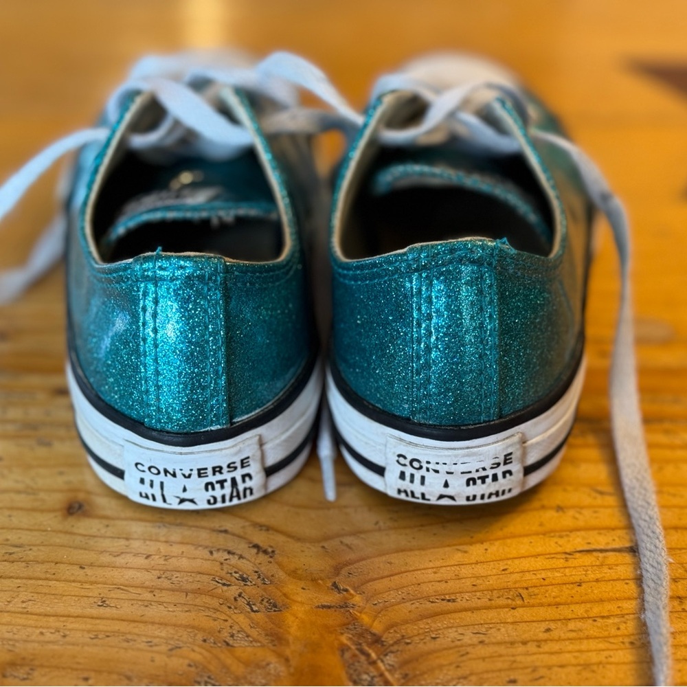 Converse Kids Shimmering Teal Sneakers - Picture 2 of 12